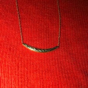 Solid 10 kt yellow gold reversable pendant necklace